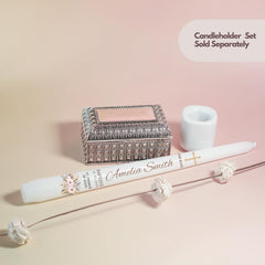 Christening taper candle for ceremonies