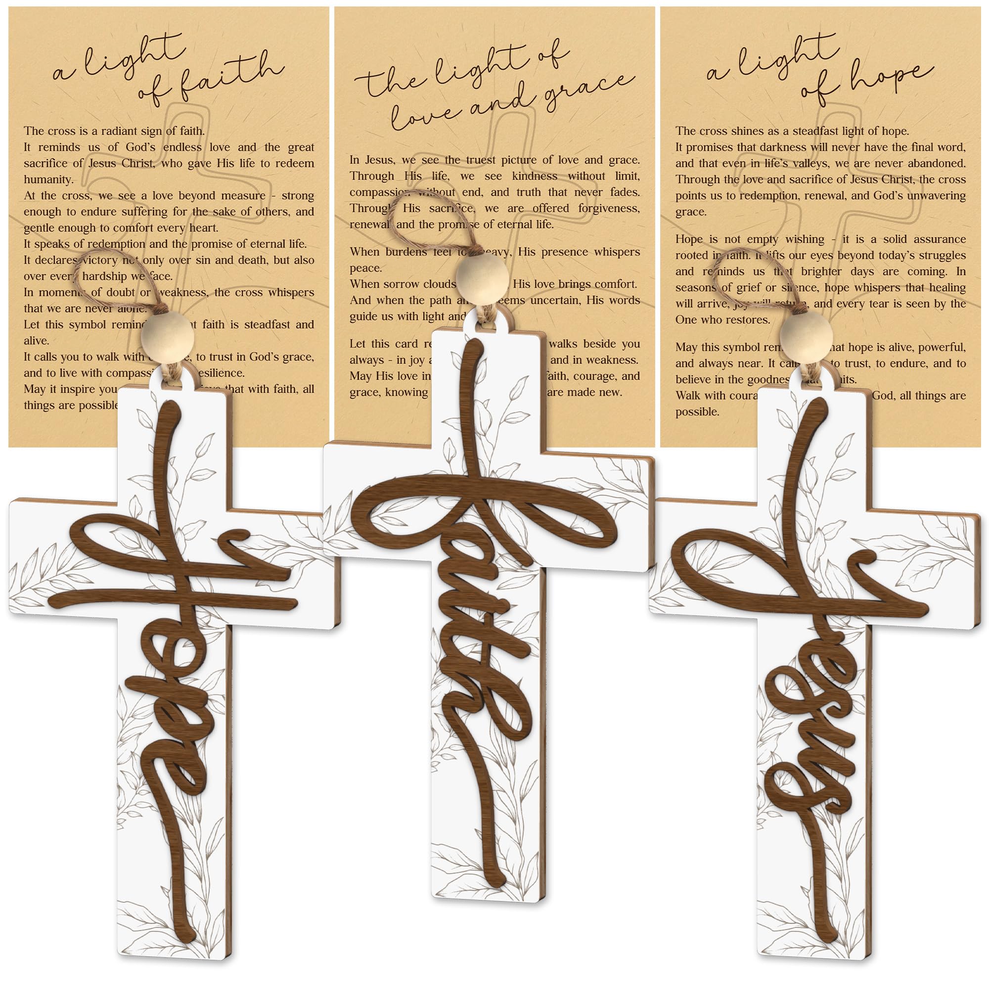 Christian cross ornament for festive decor