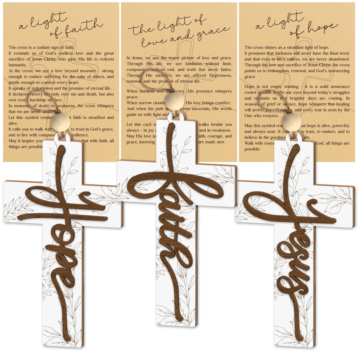 Christian cross ornament for festive decor