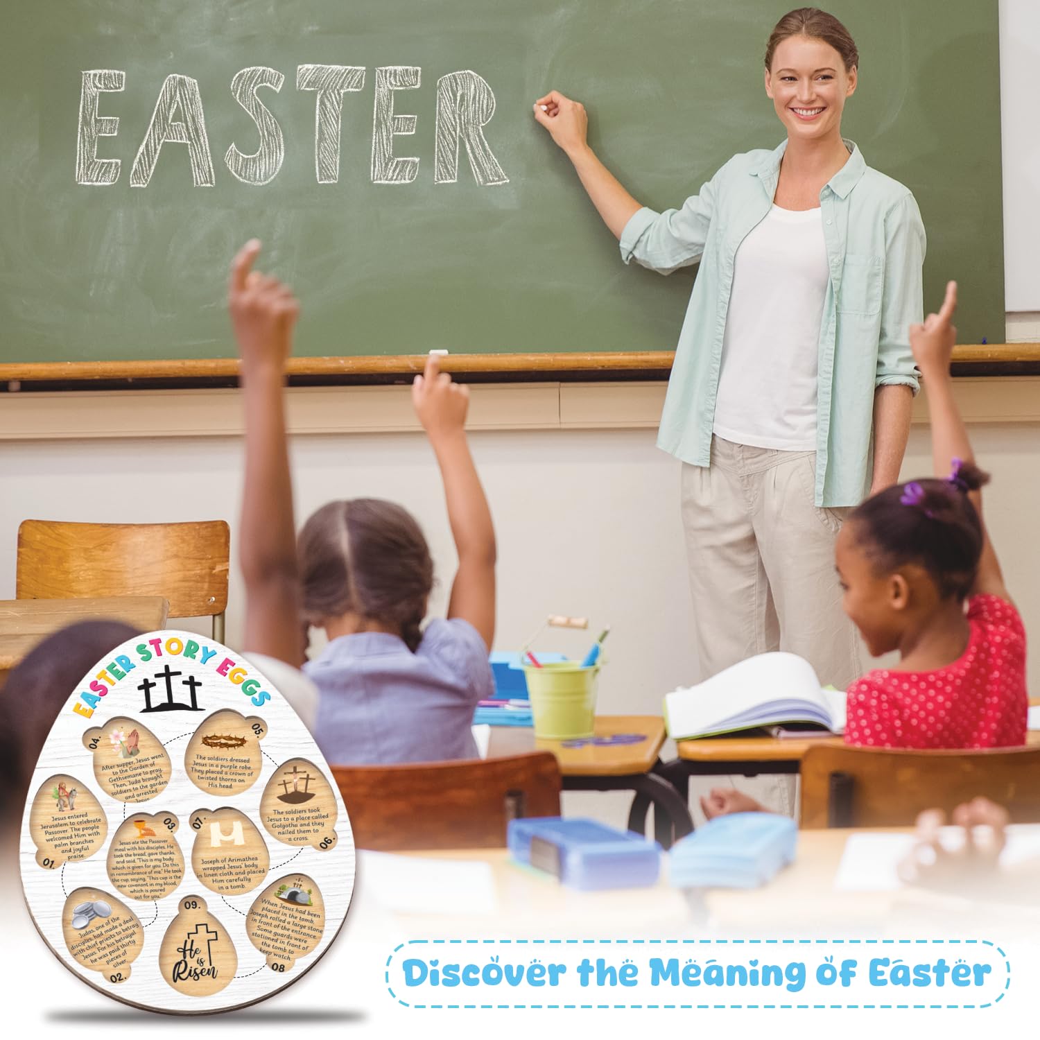 Christian Easter basket idea with resurrection eggs