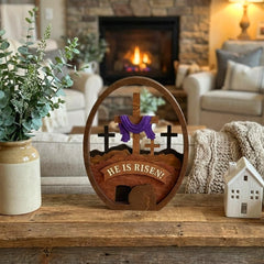Christian Easter Decor farmhouse style display