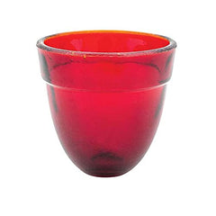 Christian Table Oil Vigil Lamp with glass cup on tabletop