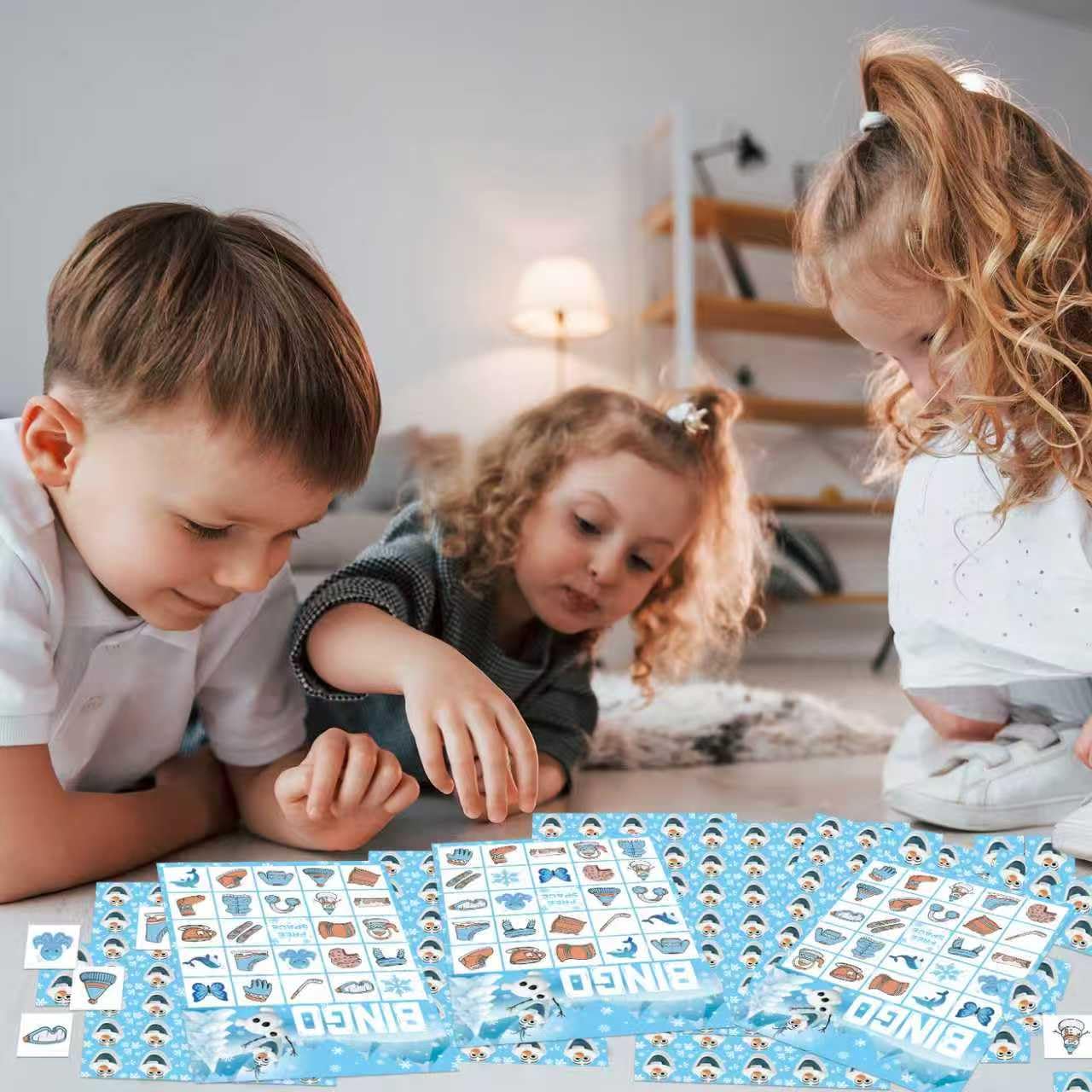 Christmas bingo game snowman theme for classroom and family