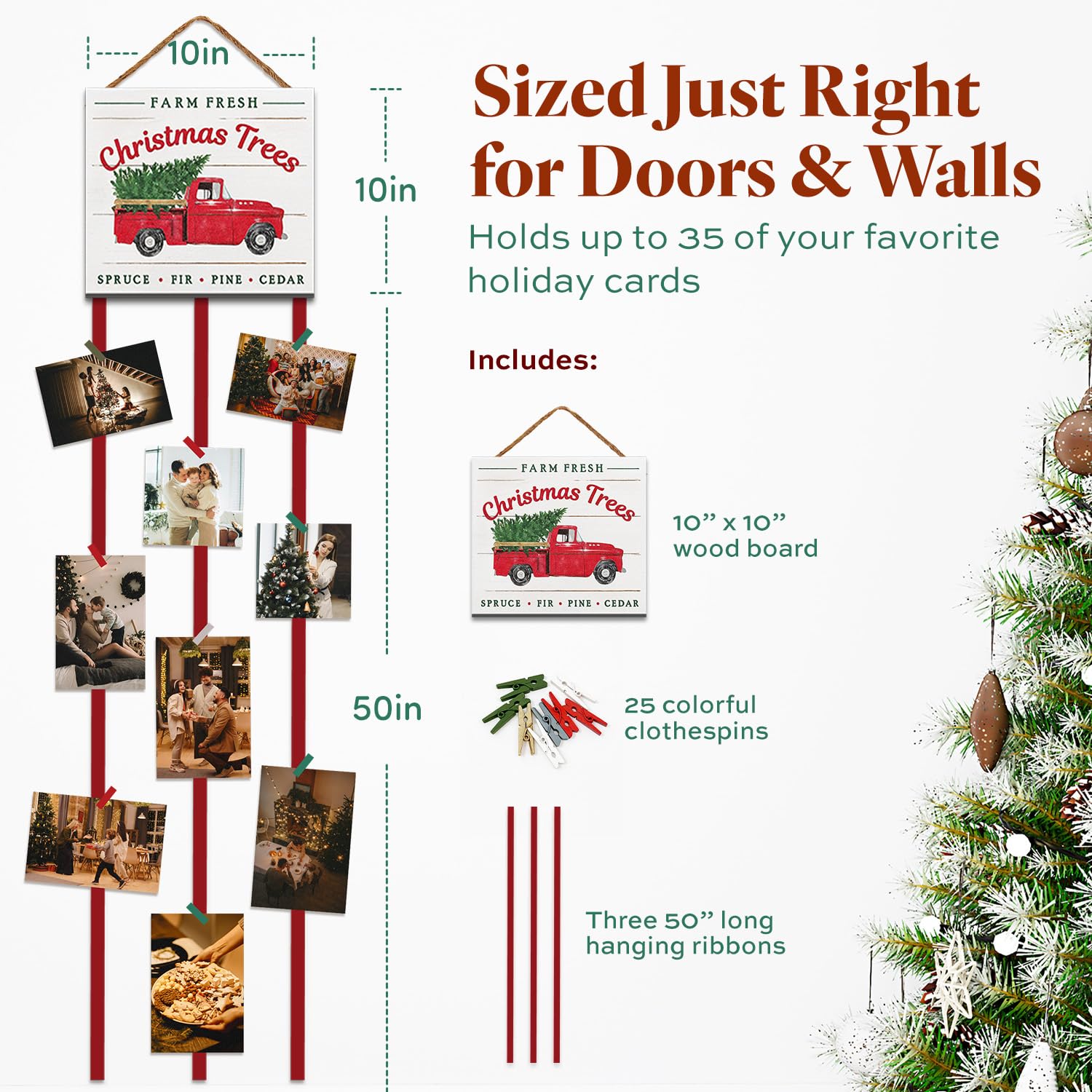 10x10 inch wall hanging card display