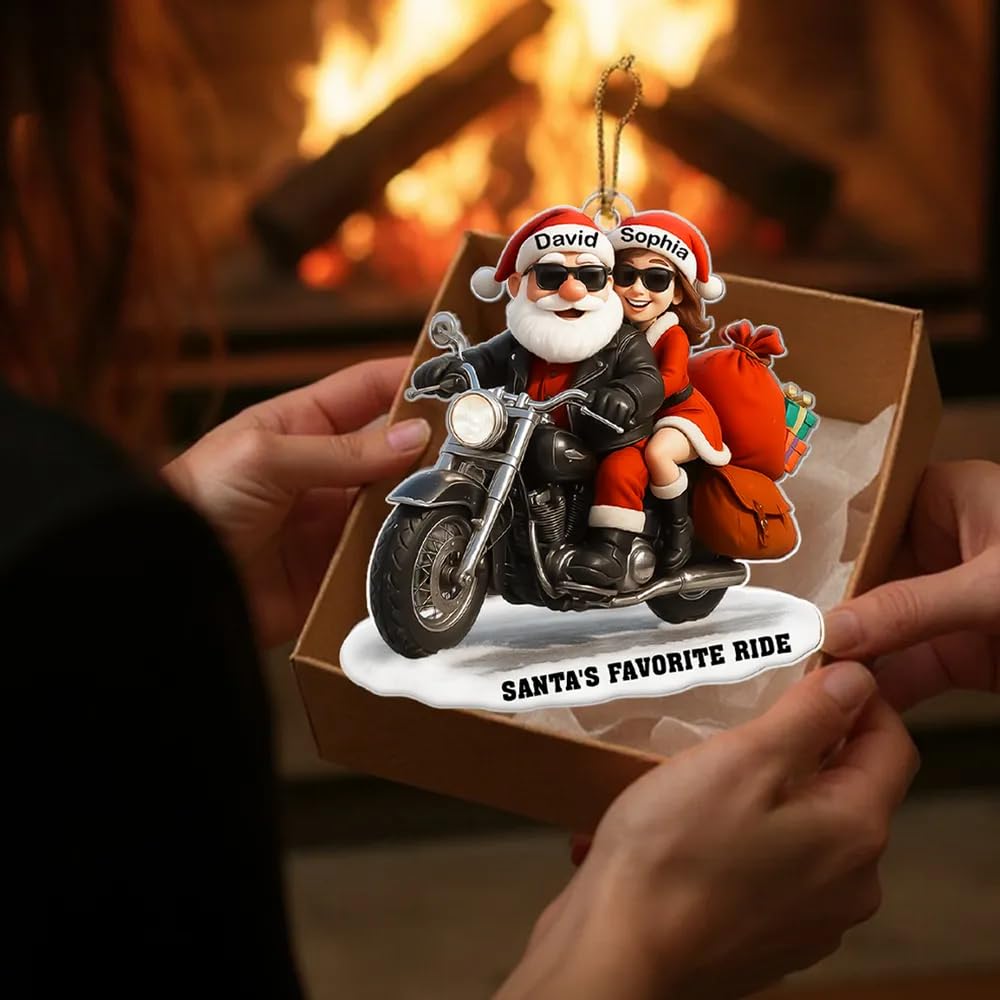 Christmas decor for couples with a biker theme