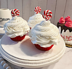 Set of 3 foam fake cupcakes for store displays