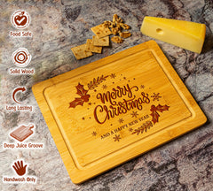 Decorative Christmas serving tray style cutting board