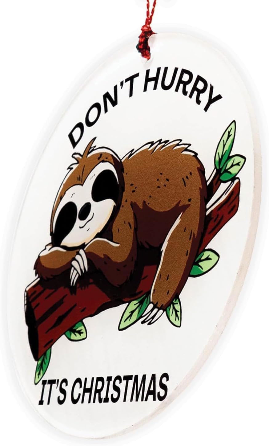 Woodland style sloth ornament gift idea