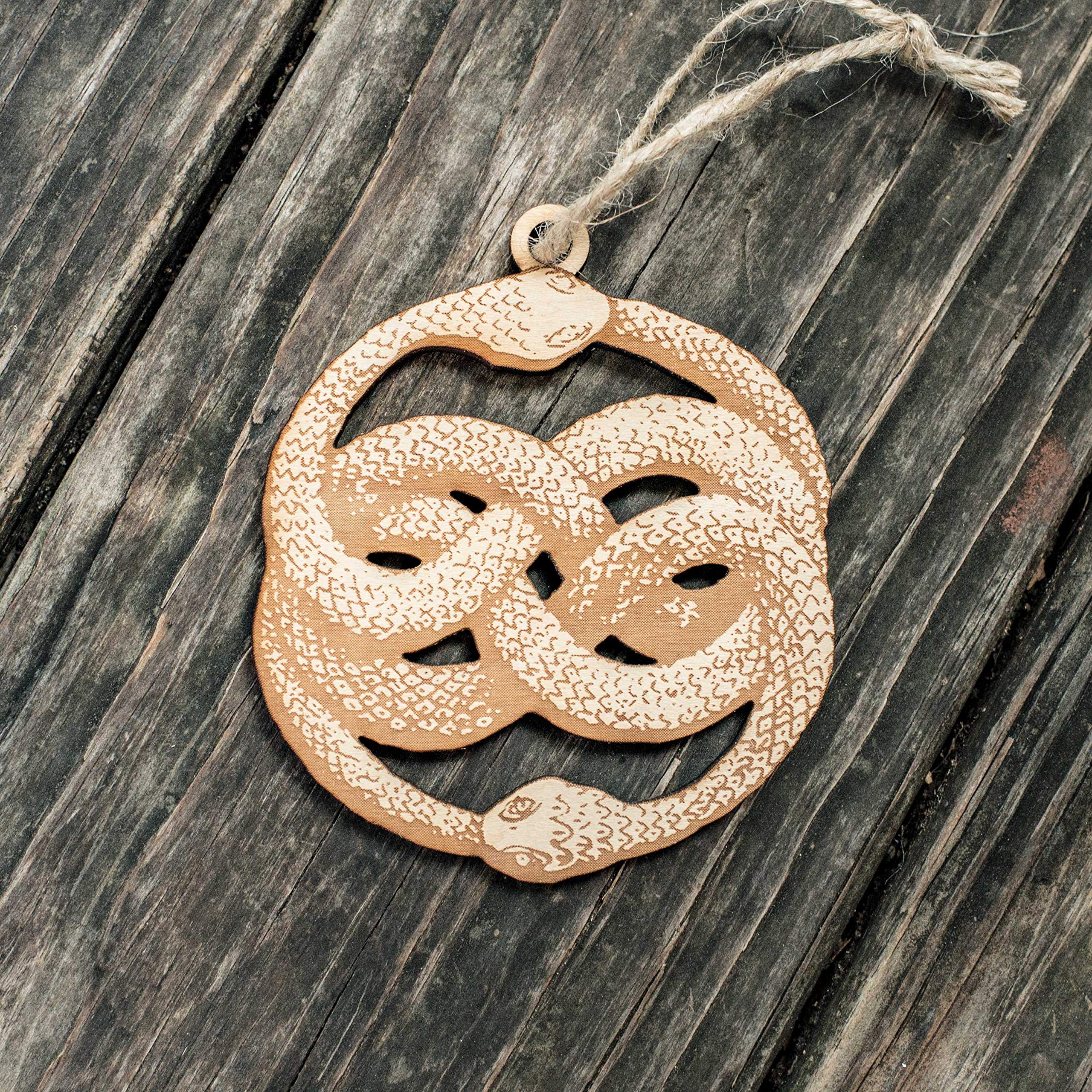 Natural maple ornament suitable for holiday decor