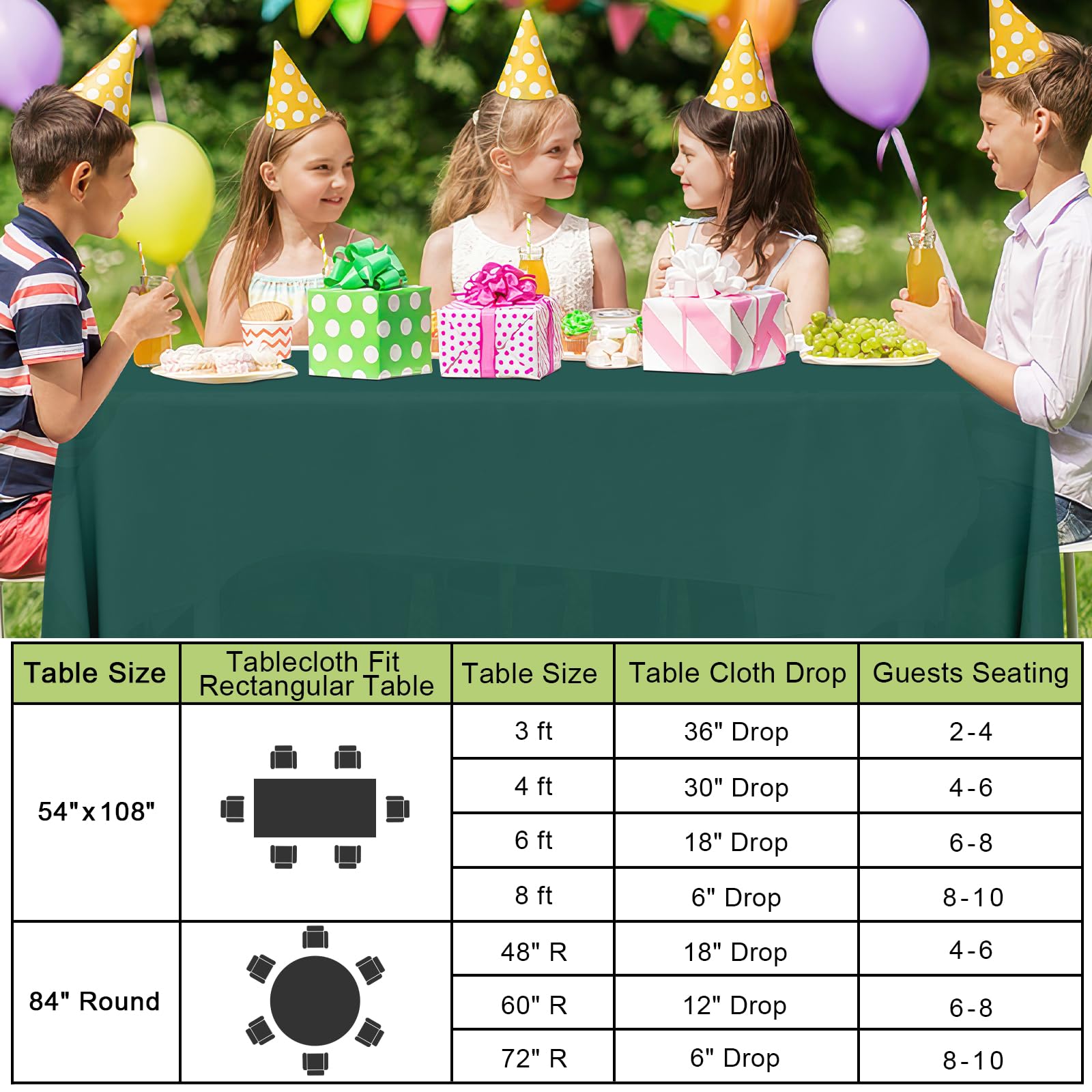 round table cover pack of 3 for Christmas celebrations