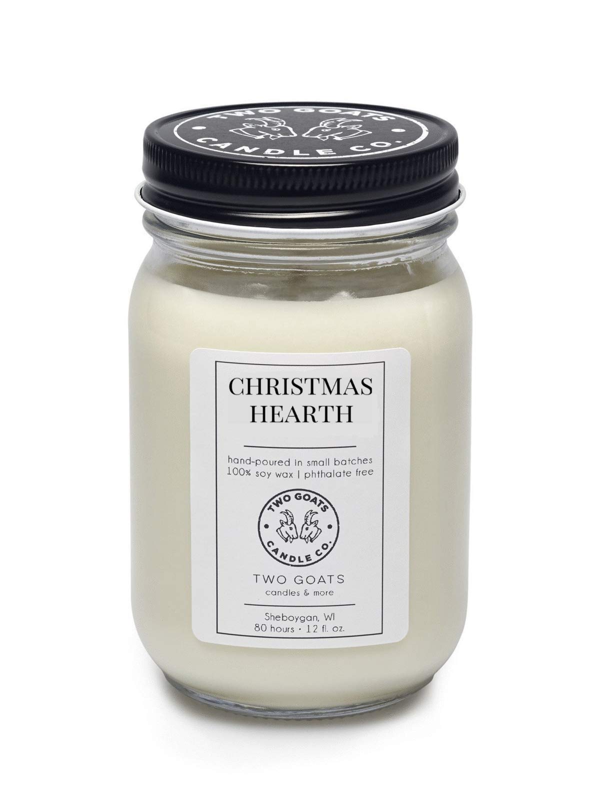 Christmas Hearth ScentedSoy Candle 12 oz hand poured in the USA