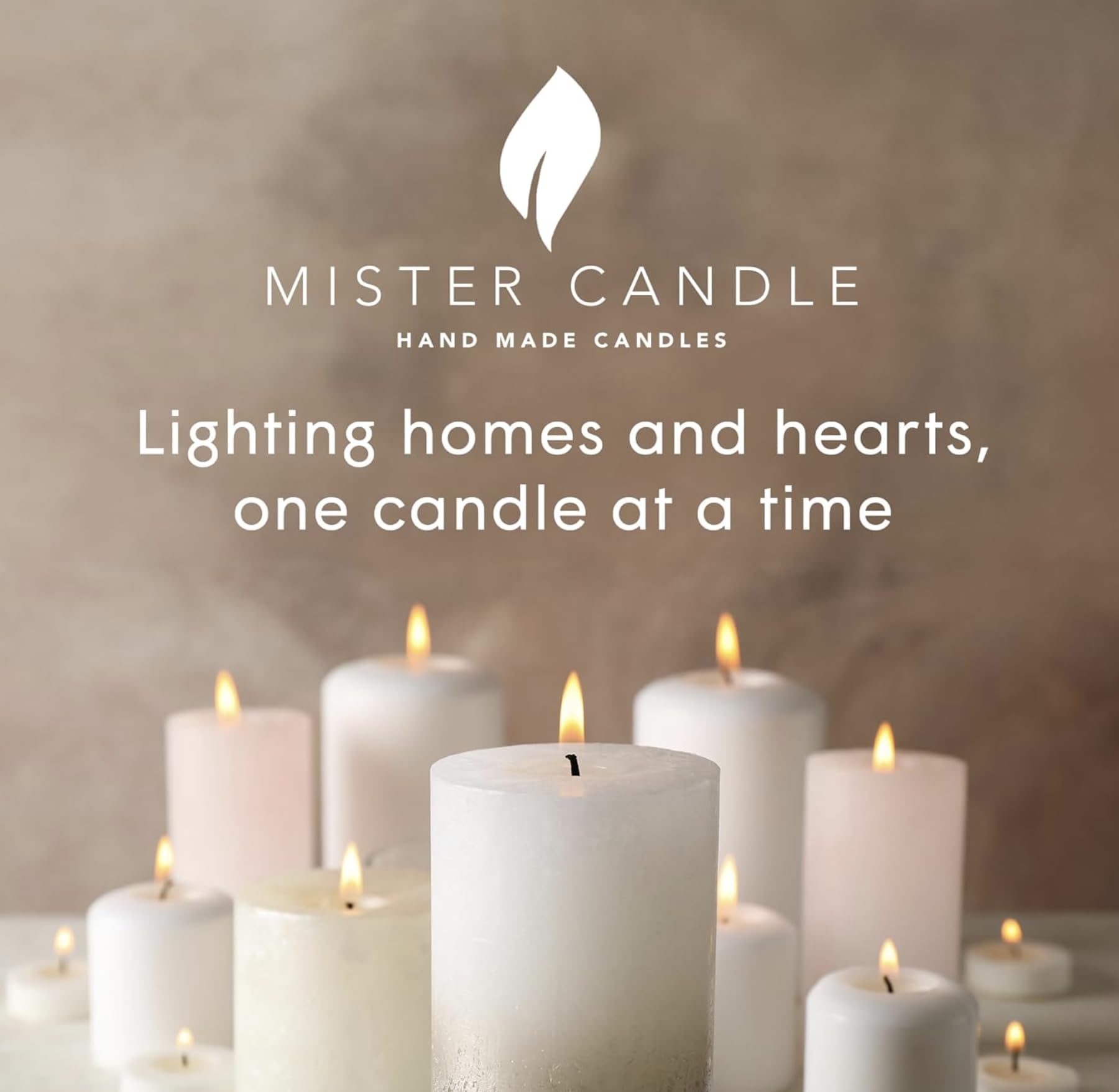 Christmas holiday rustic candle for mantel display