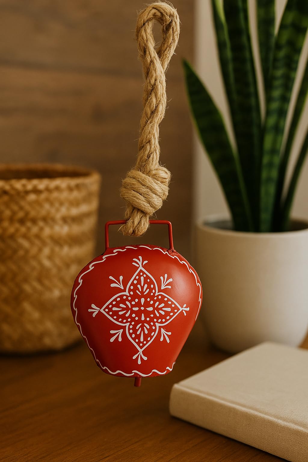 Entryway or doorway decor bell for rustic lifestyle displays
