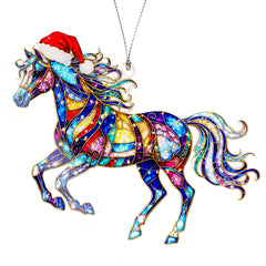 Christmas Horse Ornament for Tree decorative ornament on a holiday tree