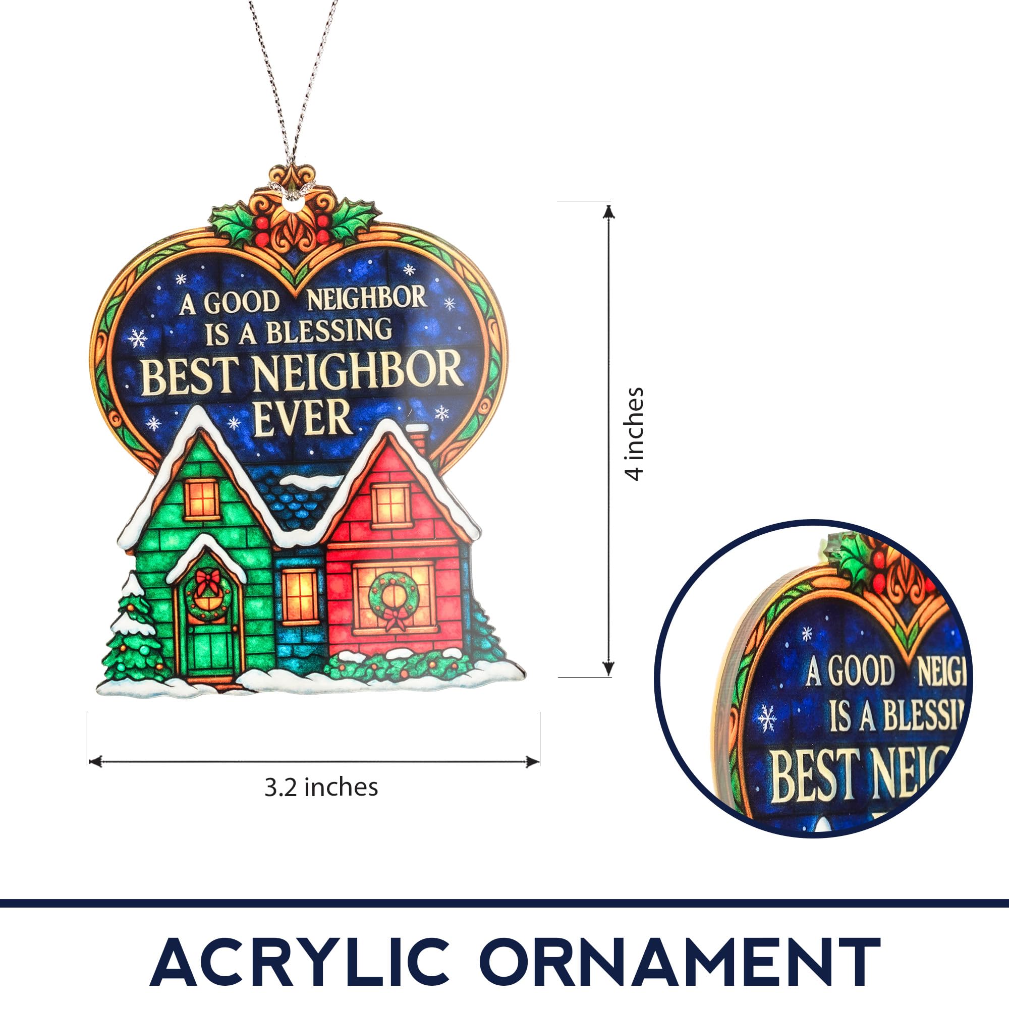 Christmas Ornament with vibrant colors reflecting light