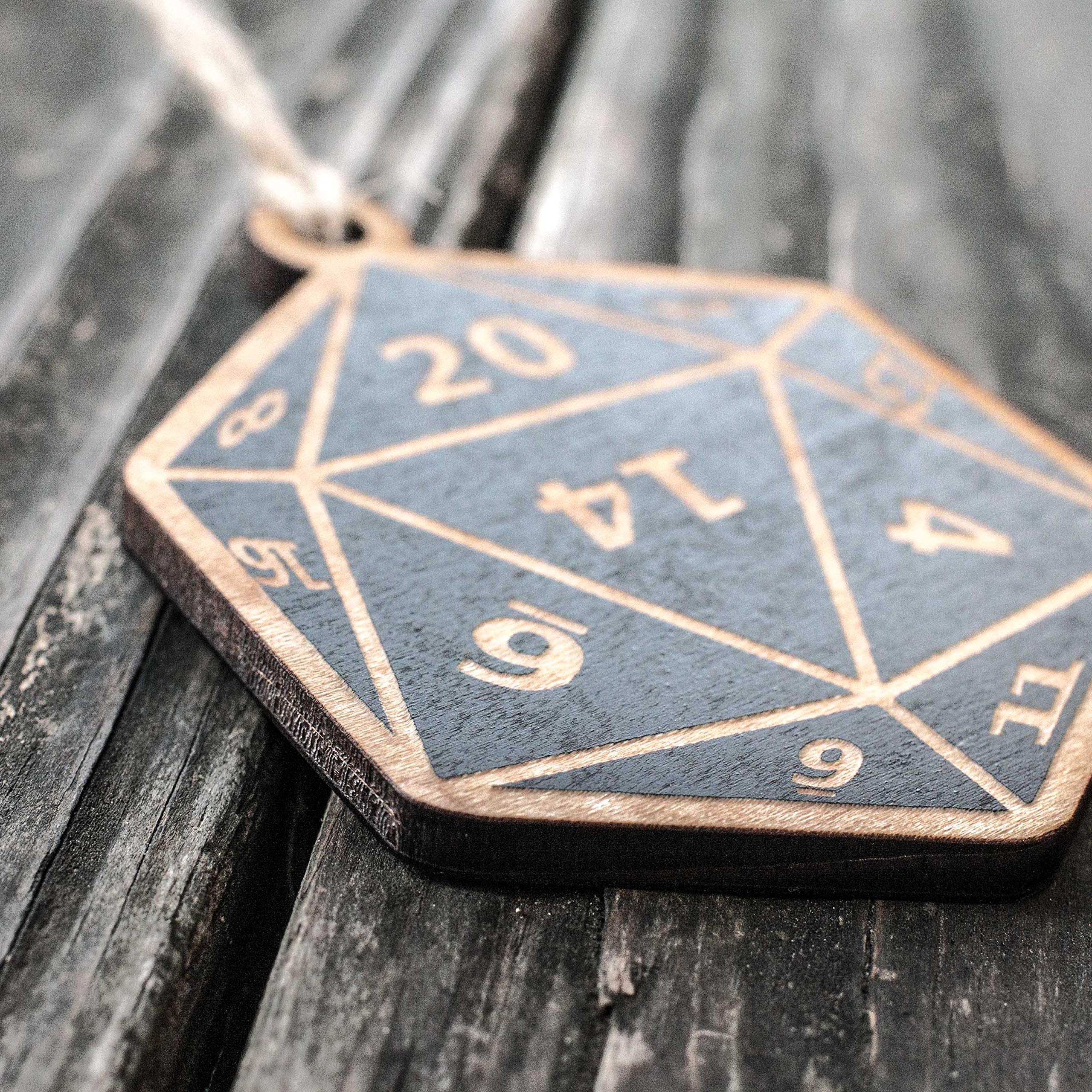 Maple wood ornament 3x3in 20 sided die