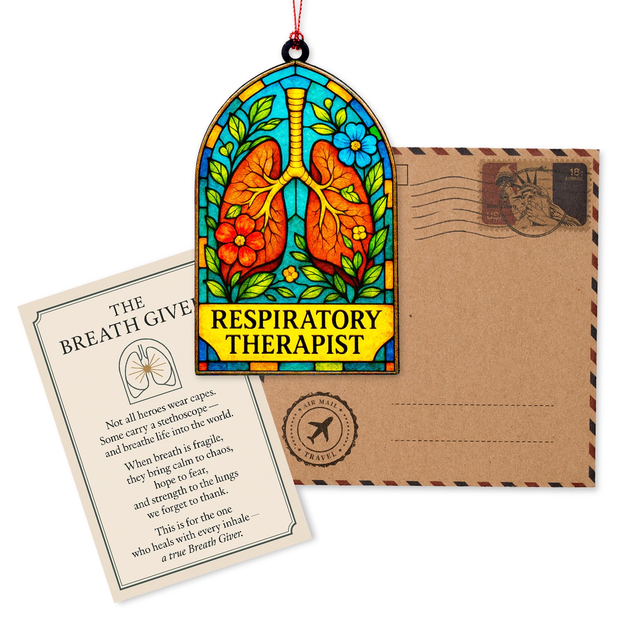 Ready to gift ornament packaged with story card