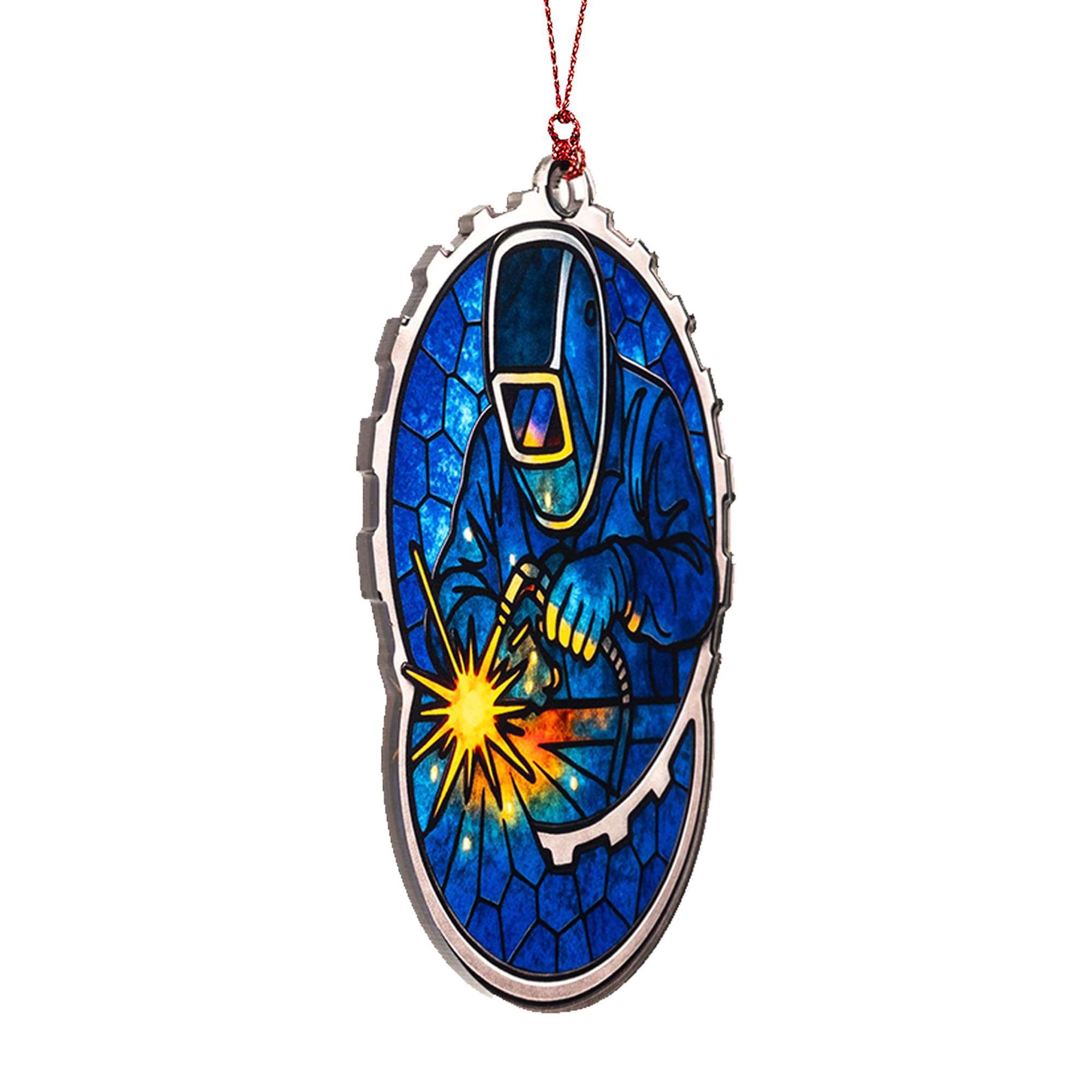 Story card included with Welder Ornament