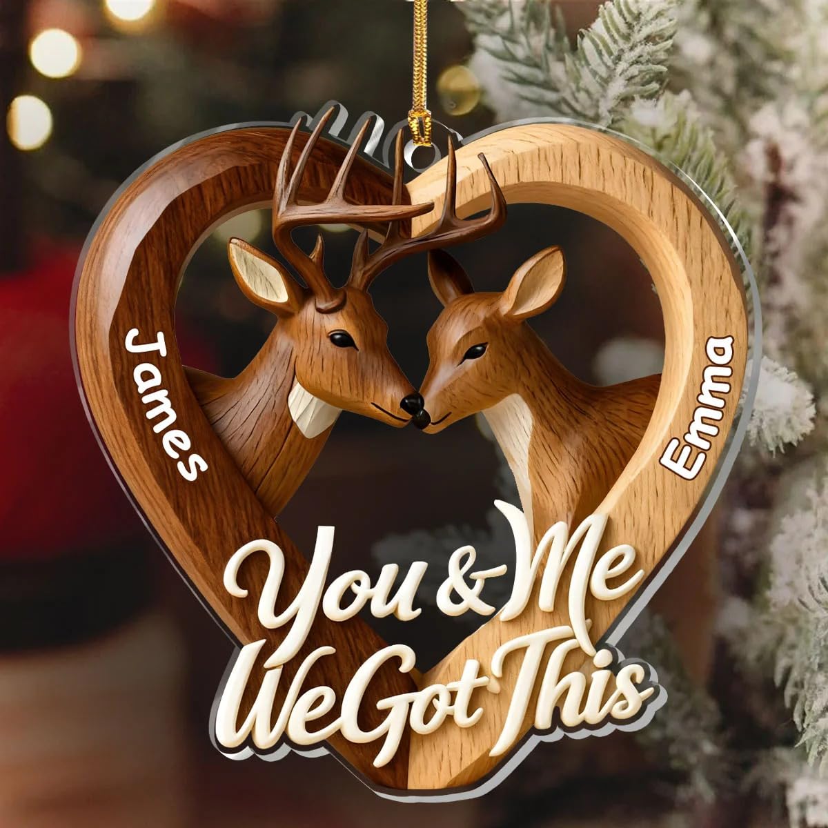 Christmas 2025 deer love ornament
