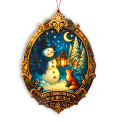Snowman Christmas Ornament 2025 on a tree