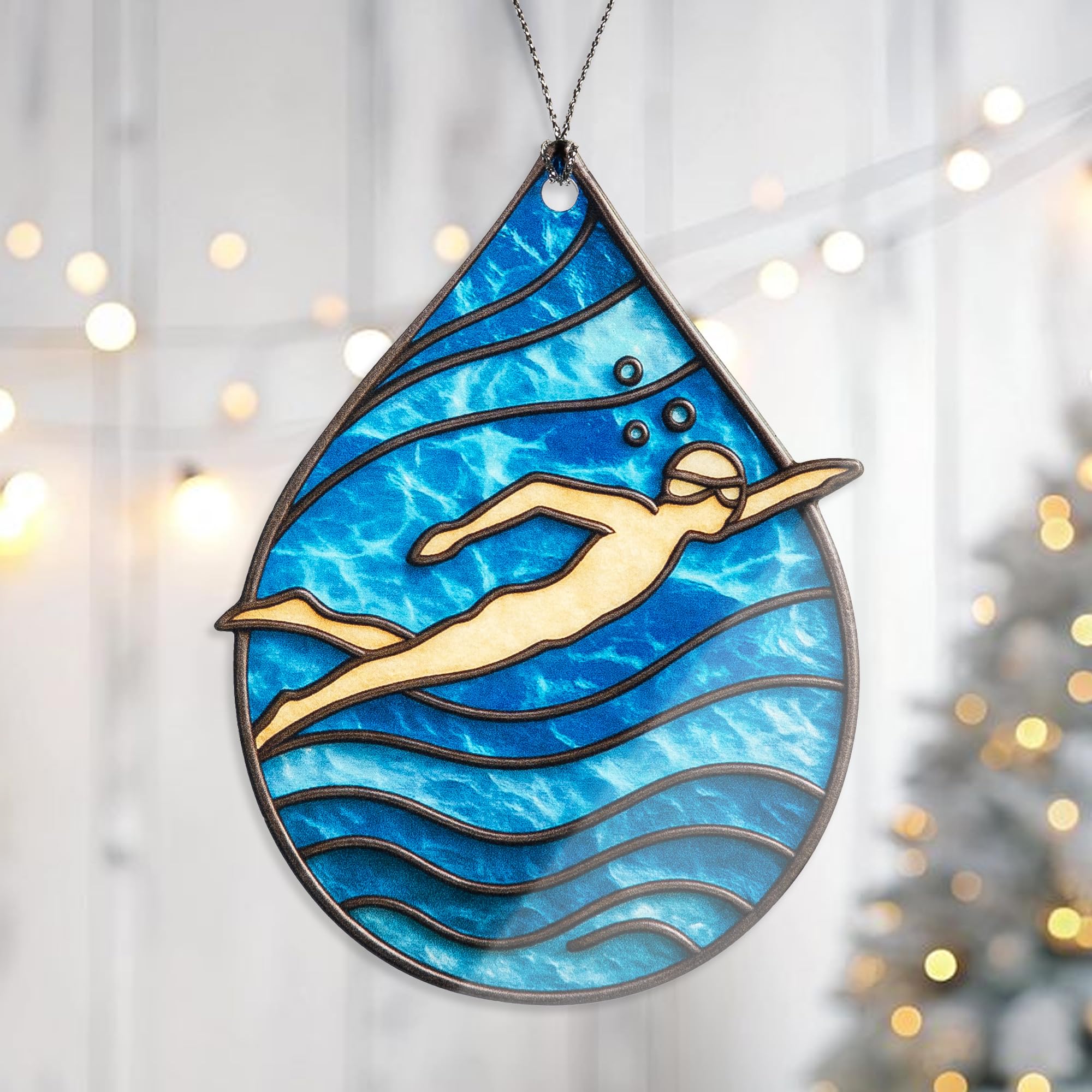 Christmas ornament 2025 swimmer ornament gift-ready