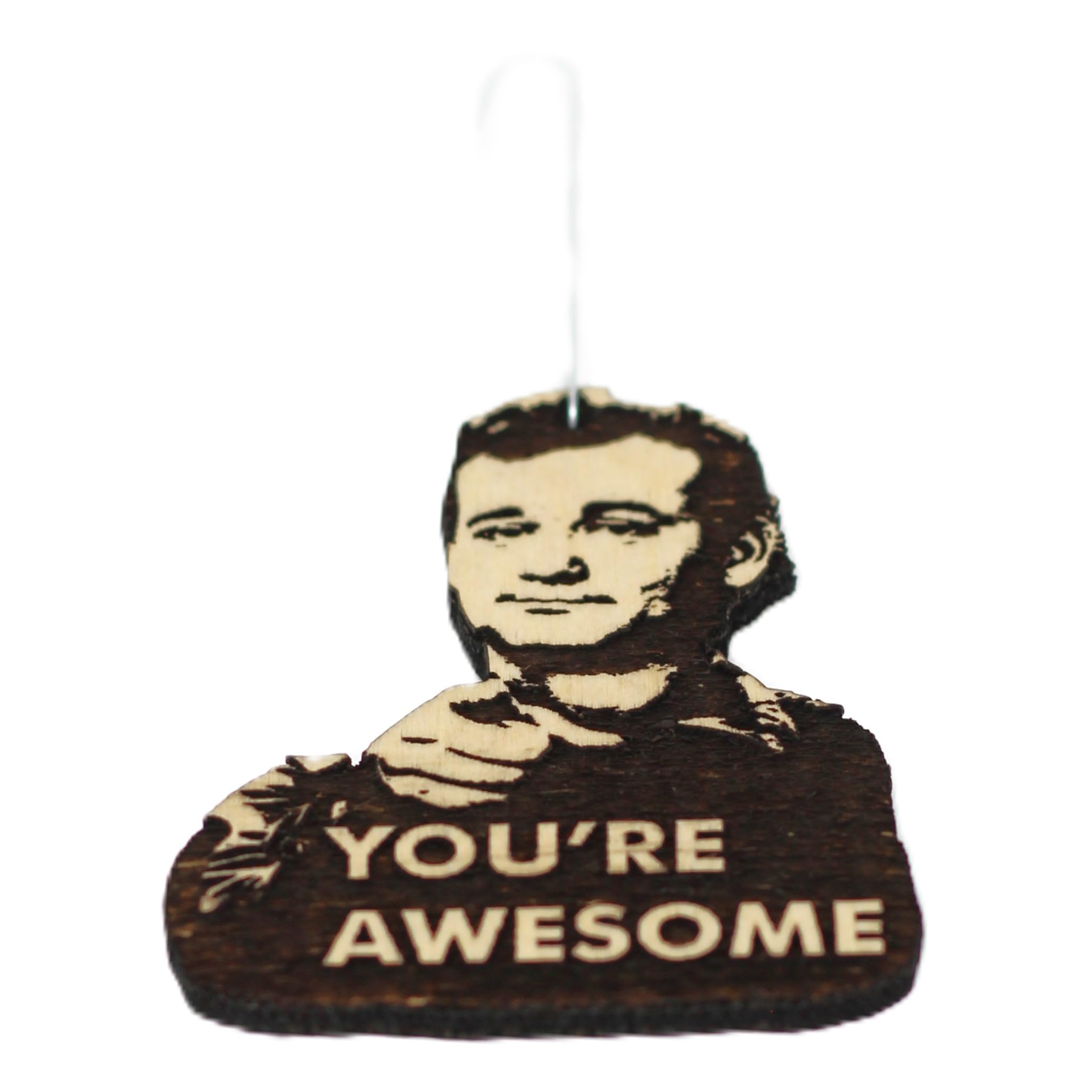 Customizable wooden ornament magnet option and scent