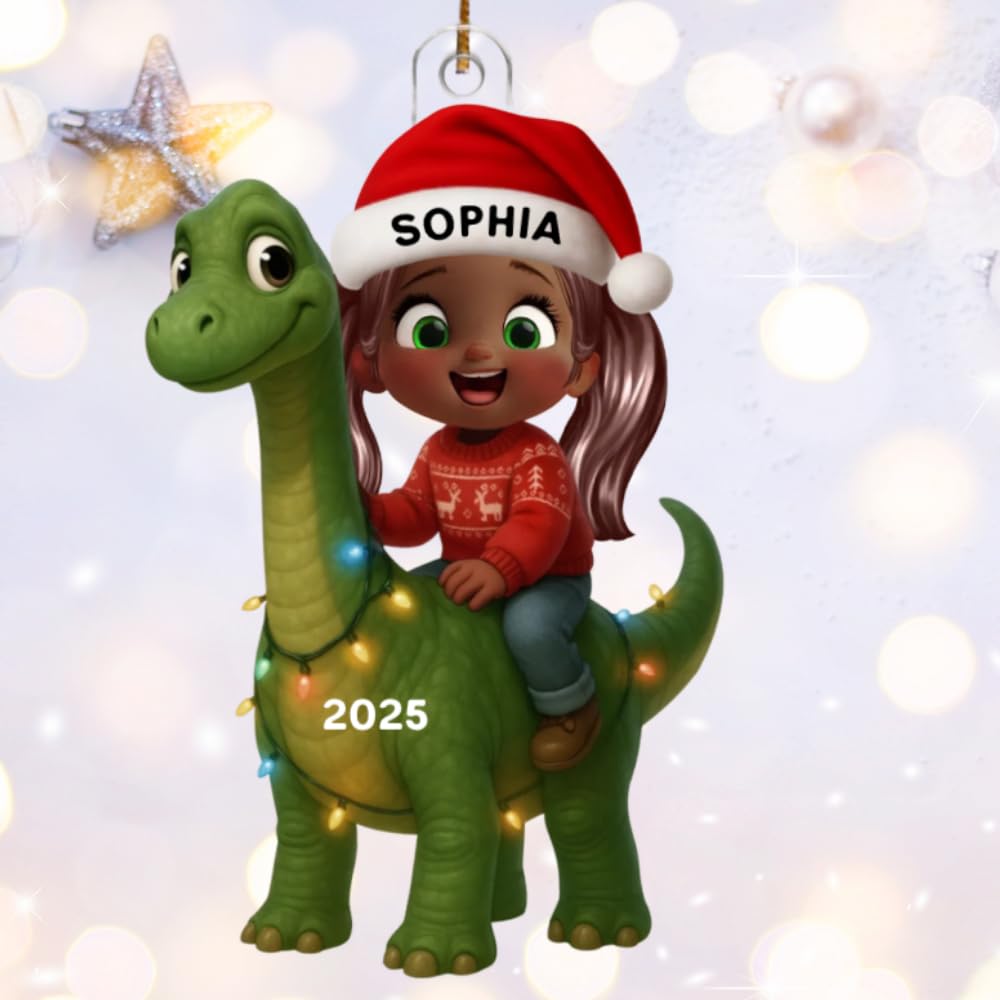 Cute cartoon dinosaur ornament for dinosaur lovers 2025
