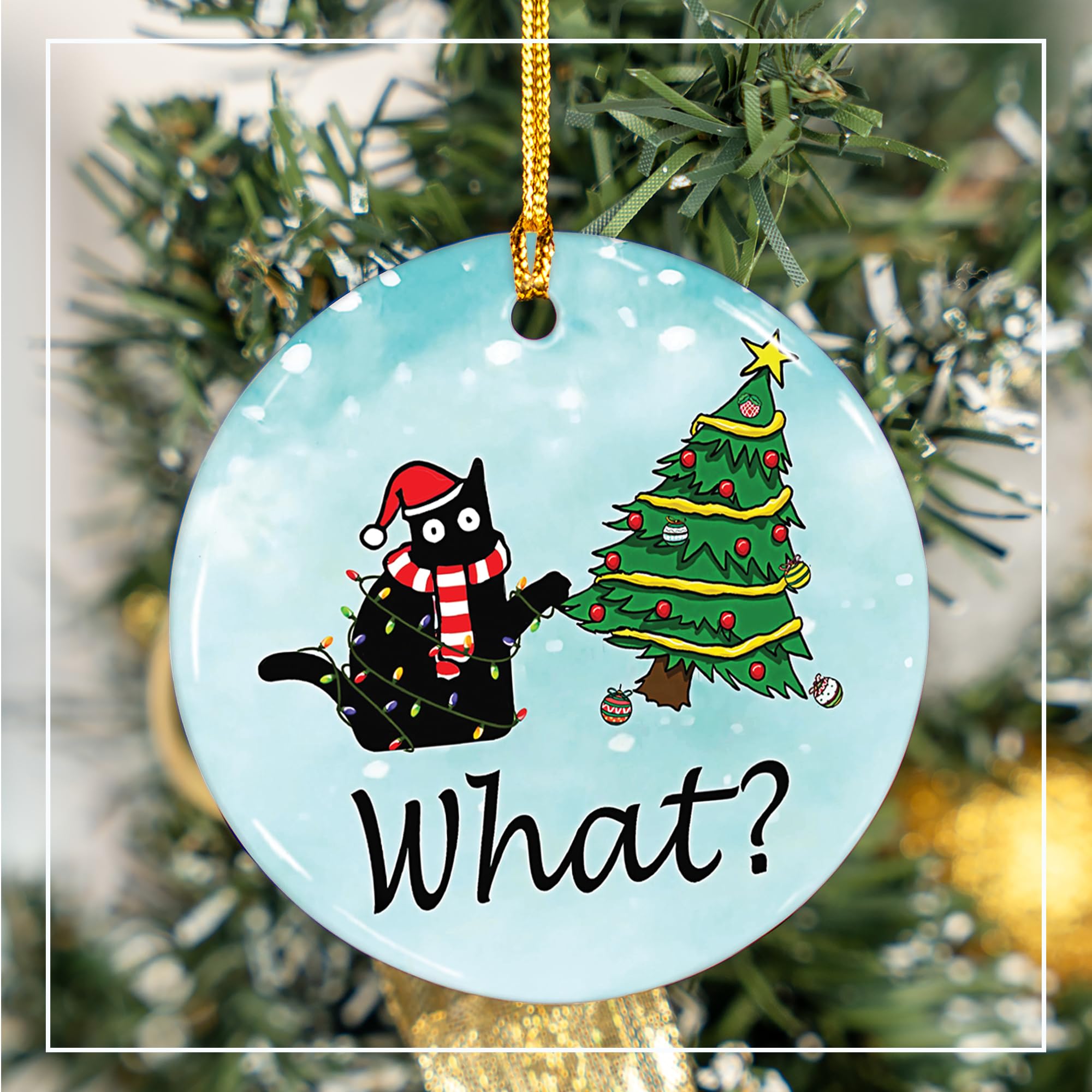 Giftable cat ornament perfect for Christmas