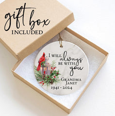 Christmas ornament with gift box included