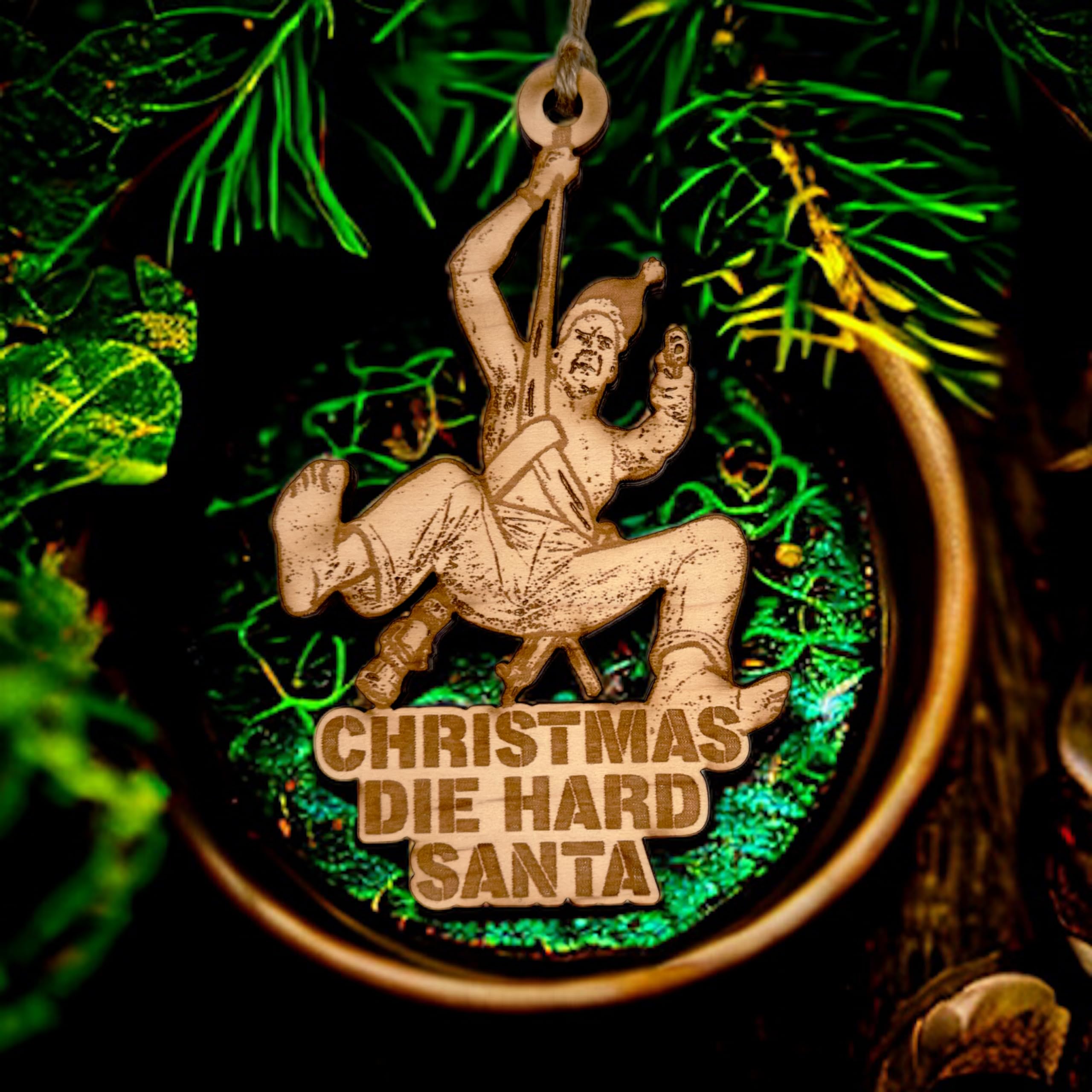 Christmas ornament maple wood design