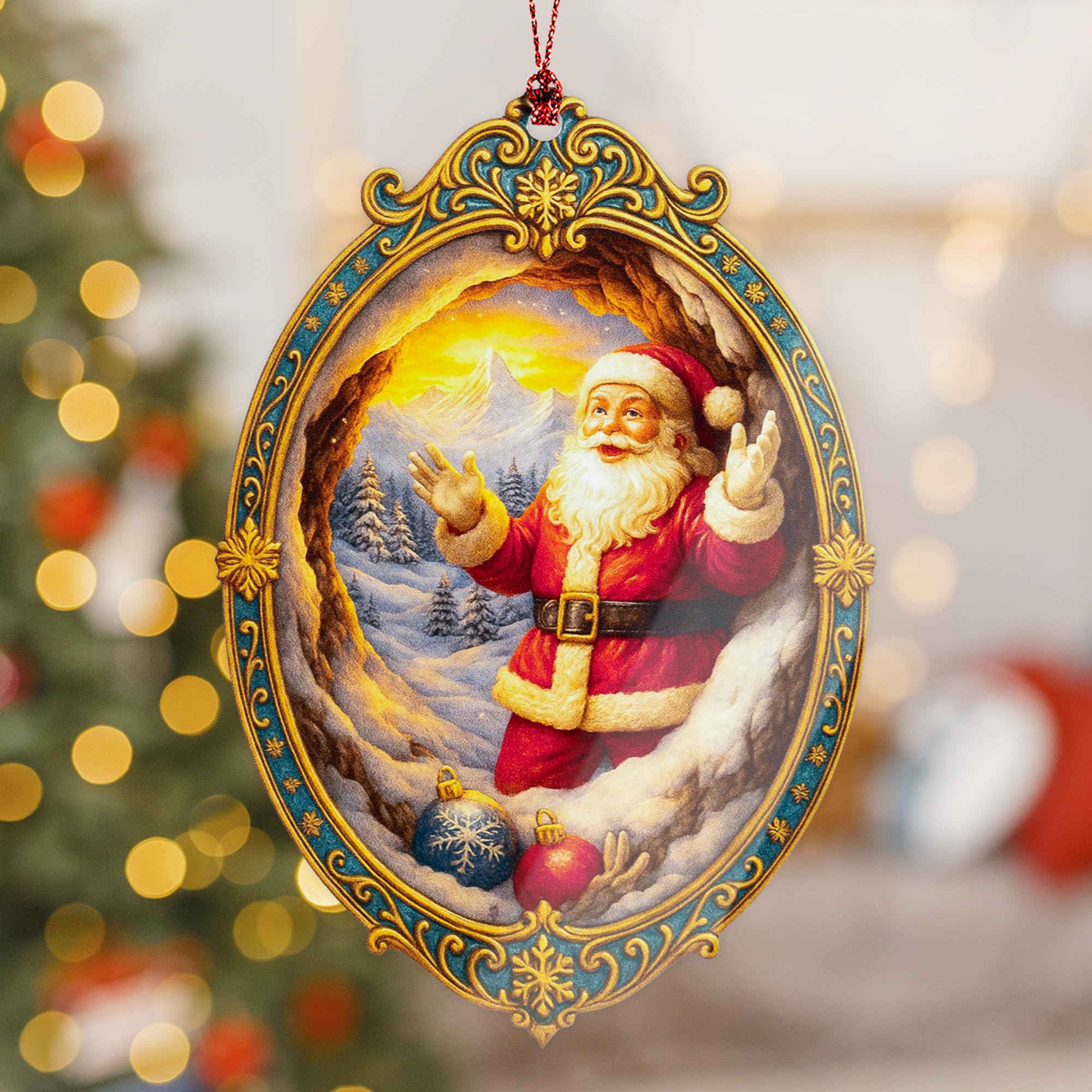 gift ready ornament packaging with story card
