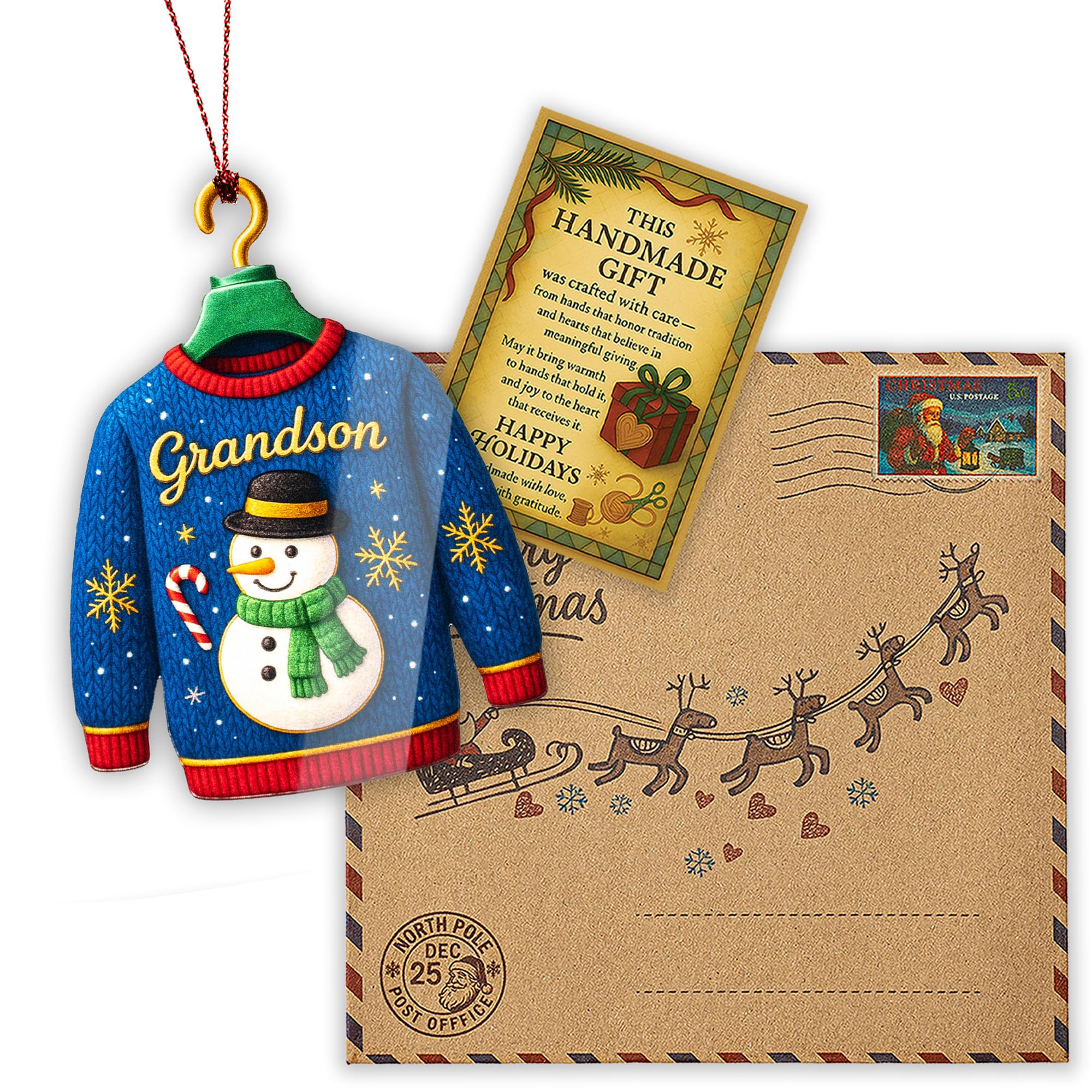 Christmas ornament with story card for gifting