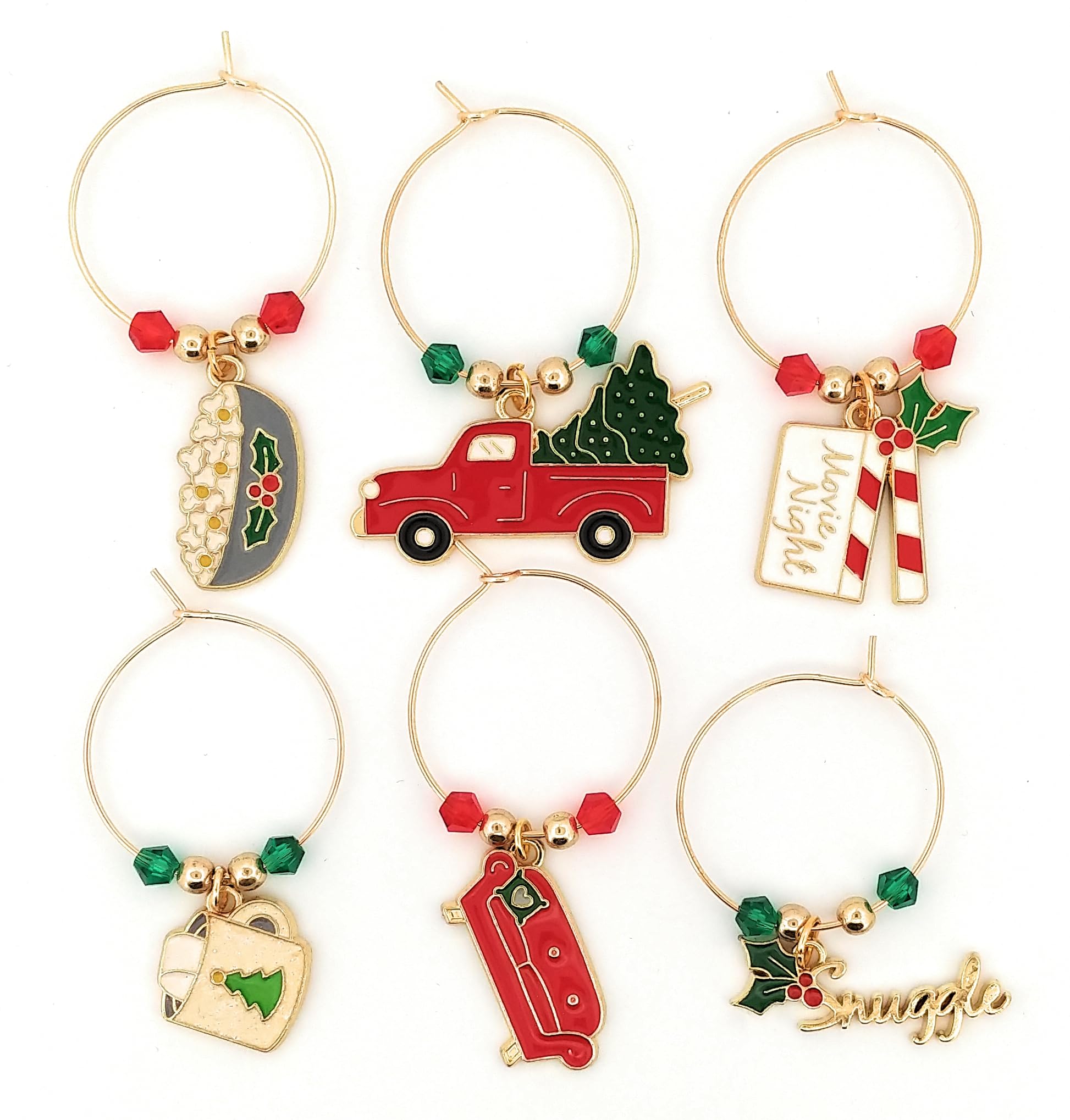 Christmas party supplies wine charms for hosts