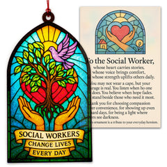 Christmas Social Worker Ornament on tree