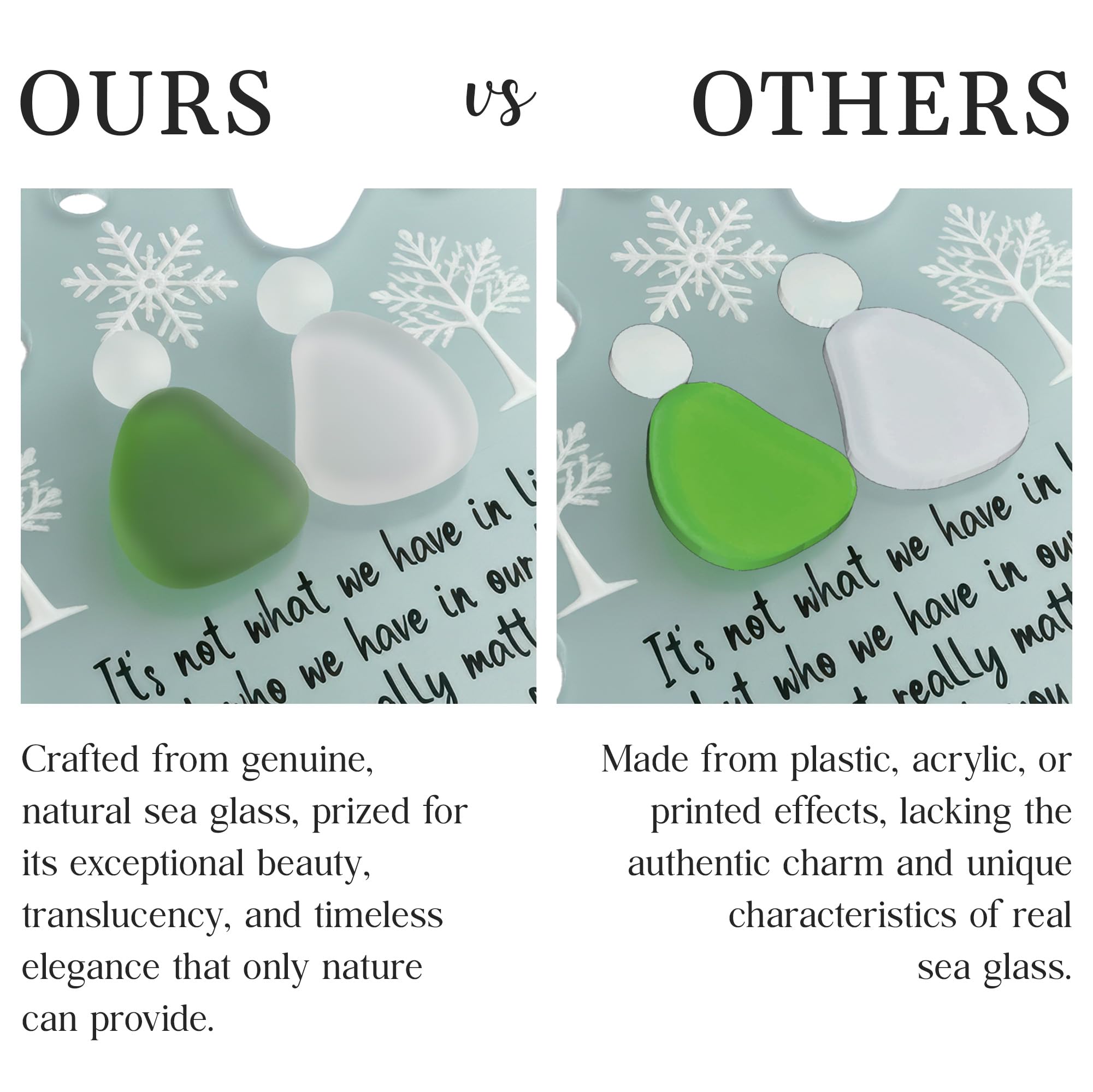 Christmas stocking stuffer sea glass ornament