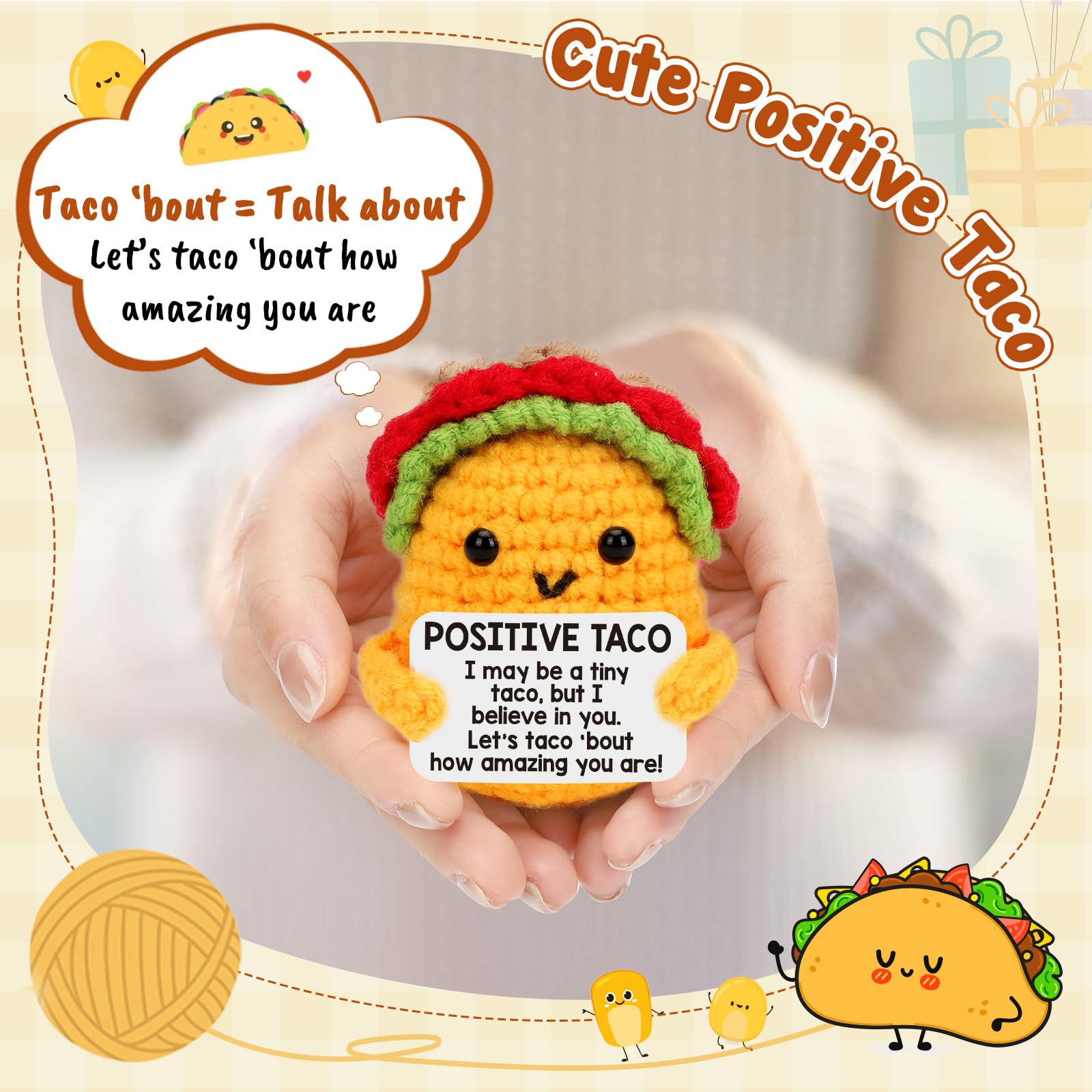 Christmas stocking stuffer mini taco gift and decor