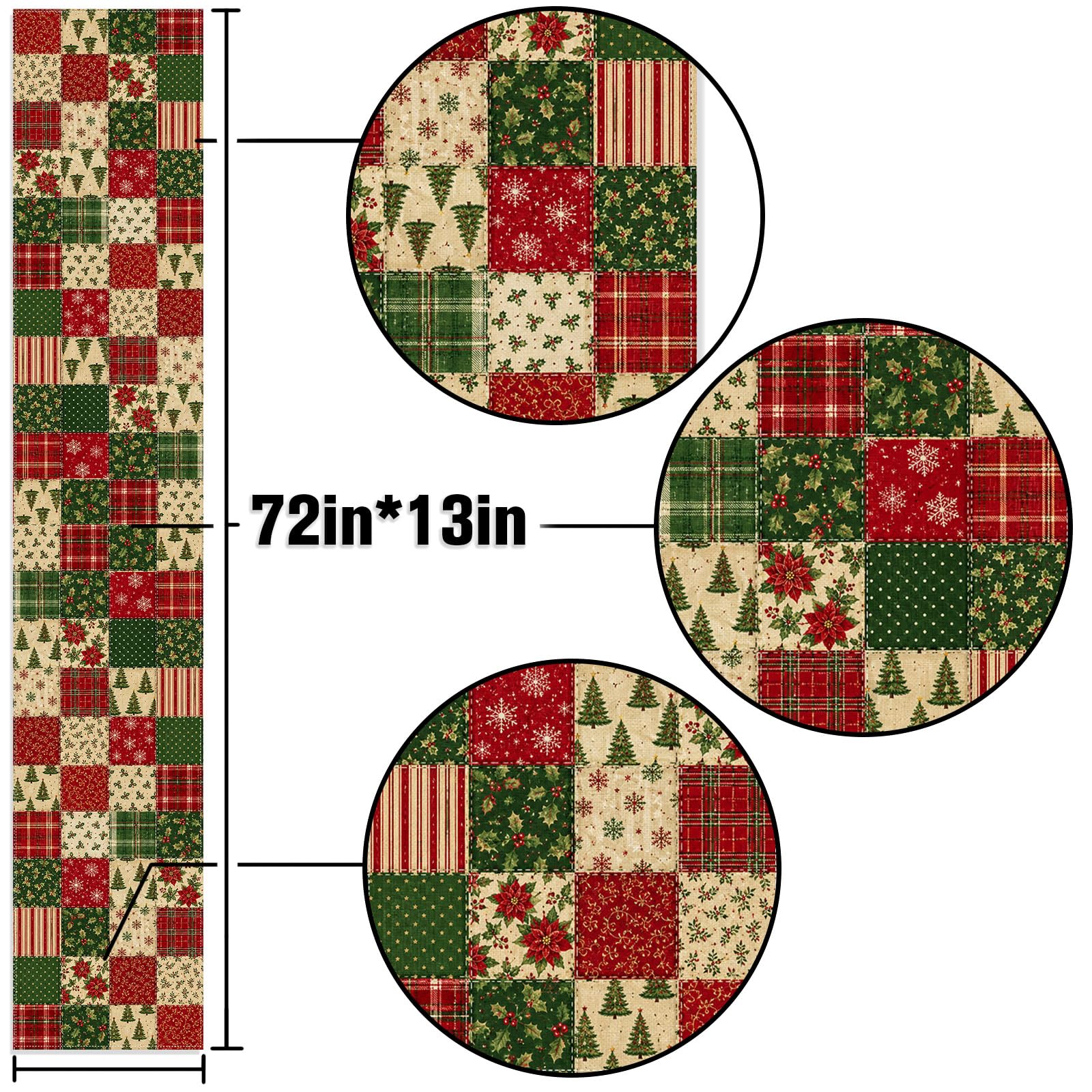 13 x 72 inches polyester linen like table runner