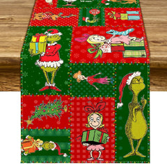 Christmas table runner linen for dining room