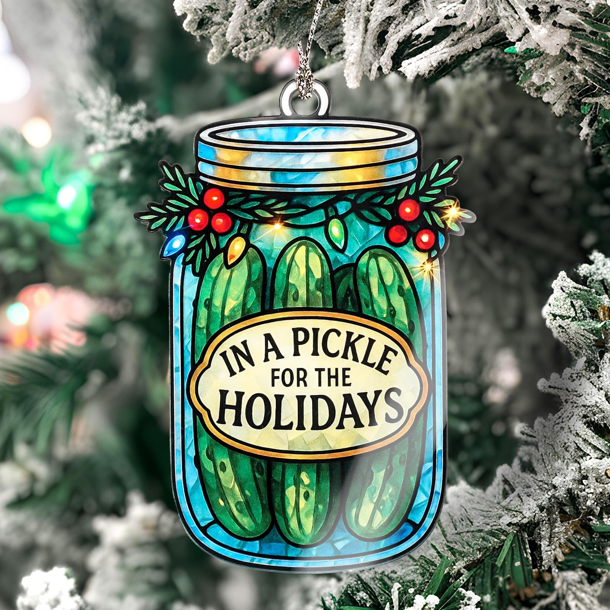 Versatile ornament for trees wreaths and car mirrors