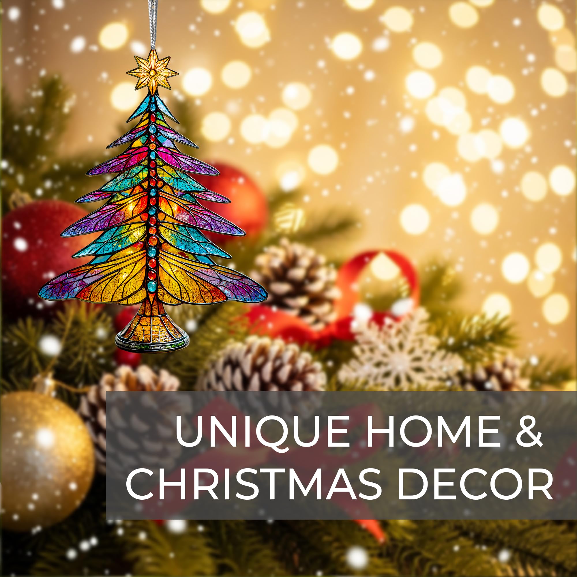 Christmas tree dragonfly decoration for home or office