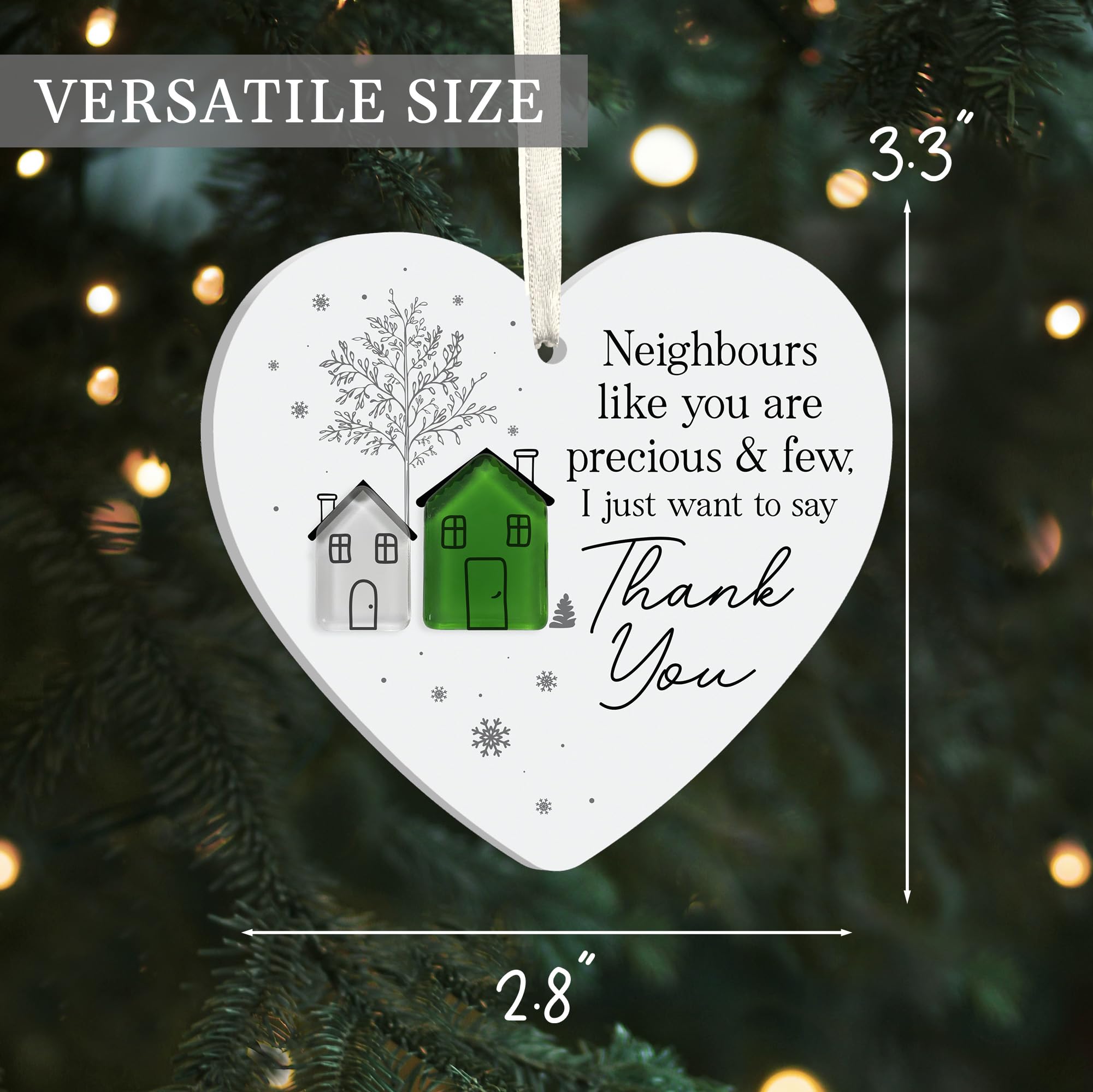 Christmas tree decor Real Sea Glass neighbor ornament