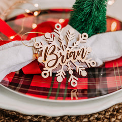 Christmas tree ornament Baltic birchwood 3.8 inches tall 3.4 inches wide