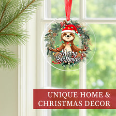 Sloth ornament for Christmas tree garlands and wreaths