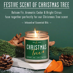 'Christmas Tree' Soy Candle with Balsam Cedar and Citrus