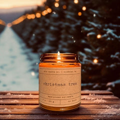 Fraser Fir Sweet Pine scented soy candle hand-poured in USA 8 oz