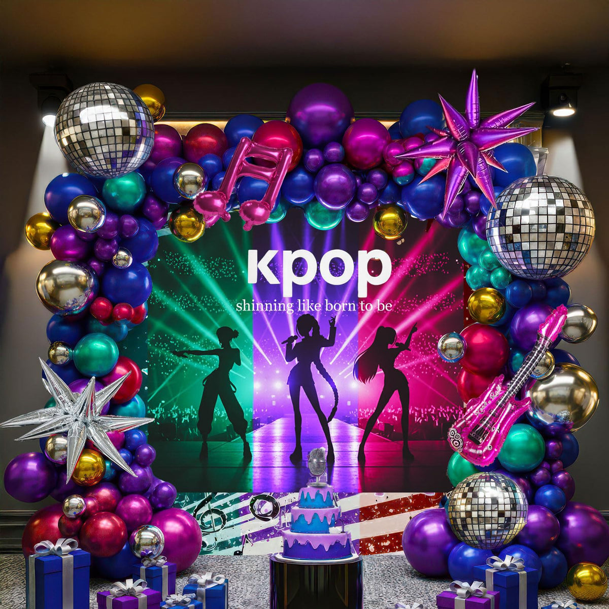 Chrome Balloon Garland Arch Kit 130pcs main kit