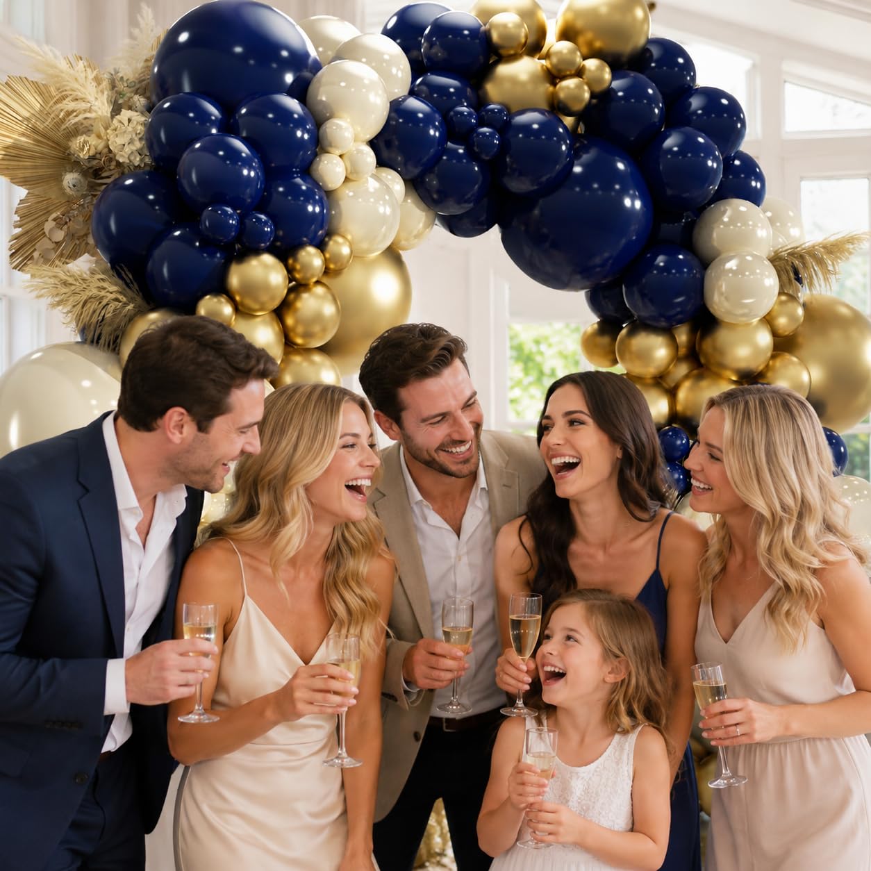 Chrome gold 5 inch balloons 15 count included in kit