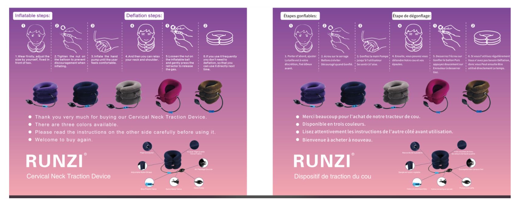 Travel-friendly cervical traction device fits purse