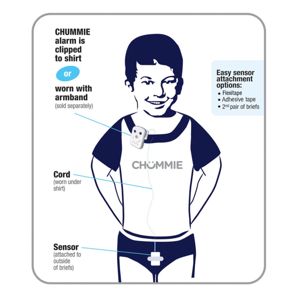 Blue Chummie Premium Bedwetting Alarm device with lights