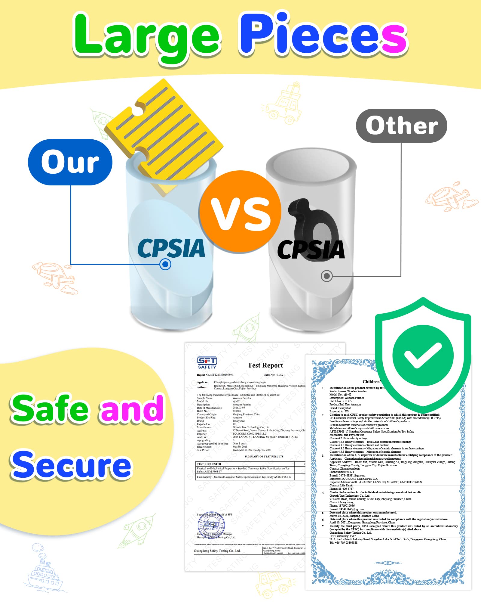 Bright colors and vehicle shapes aid early learning
